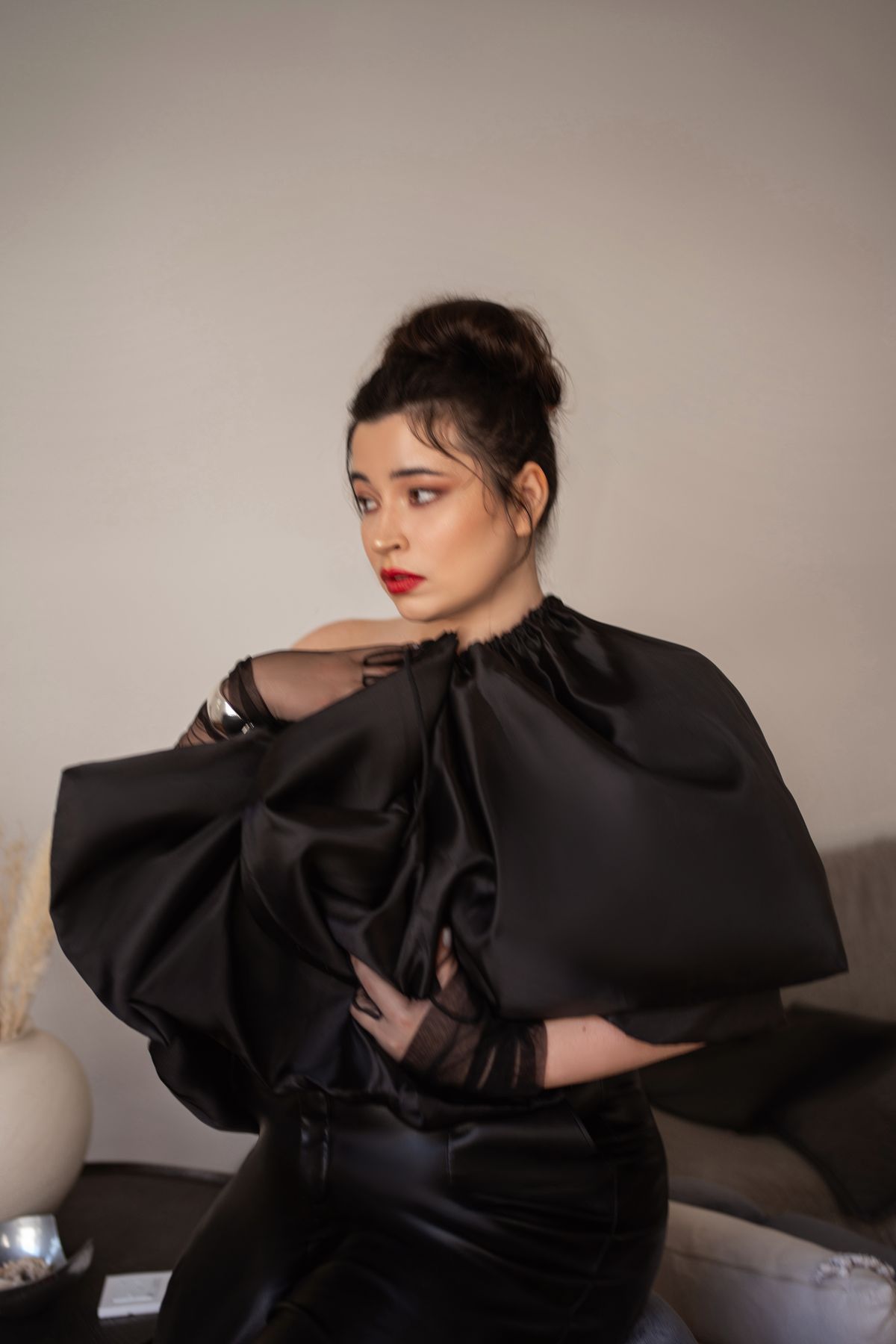 Event photography — editorial black silk