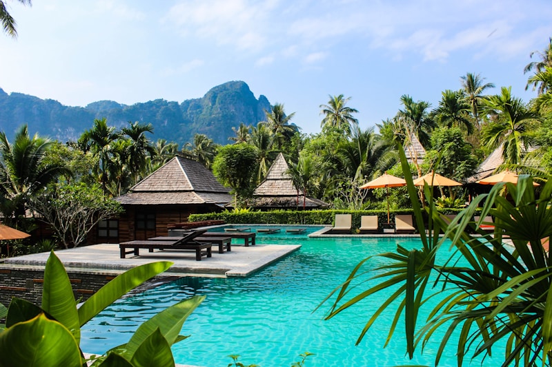 Luxury villa pool — villa photographer and content creator